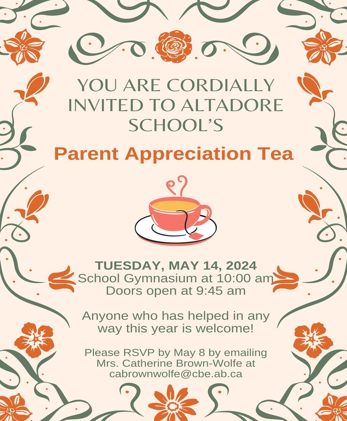 Parent Appreciation Tea