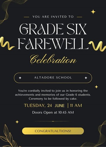 Grade 6 Farewell June 2025